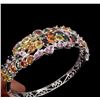 Image 2 : Natural Fancy Color Sapphire & Ruby 102 Ct  Bangle