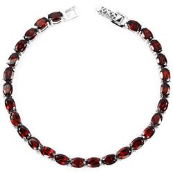 NATURAL DARK ORANGE RED GARNET Bracelet