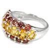 Image 2 : NATURAL ORANGISH YELLOW CITRINE & RHODOLITE Ring