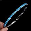 Image 2 : Natural Rare AAA Brazil Neon Blue Apatite Bangle