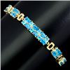 Image 1 : Natural Rare Brazil  Neon Blue Apatite Bracelet