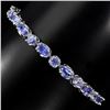 Image 1 : Natural Top Blue Violet Tanzanite Bracelet