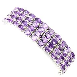 Natural  Rich Purple Amethyst 296.64 Ct Bracelet