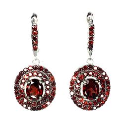 Natural Oval 9x7mm Mozambique Garnet Earring