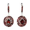 Image 1 : Natural Oval 9x7mm Mozambique Garnet Earring