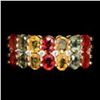 Image 1 : Natural 4x3mm Fancy Colors Sapphire Ring