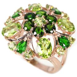 Natural NATURAL GREEN CHROME DIOPSIDE & PERIDOT Ring