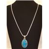 Image 1 : STUNNING NATURAL BLUE TURQUOISE & COPPER PENDANT