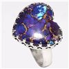 Image 2 : GORGEOUS 11 CT ARIZONA PURPLE TURQUOISE RING