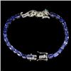 Image 1 : Natural Tanzanite Chrome Diopside Emerald Bracelet