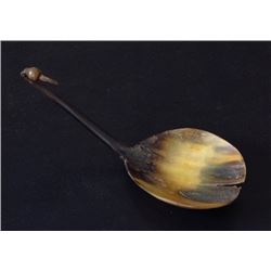 Horn Spoon with Bird Effigy