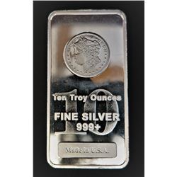 10 Ounce Silver Bullion Morgan Design Stamp