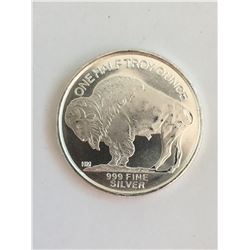 One Half Ounce 999 Silver Bullion