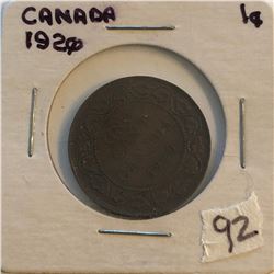 Very Nice 1920 Canada Large Cent in a Old Holder