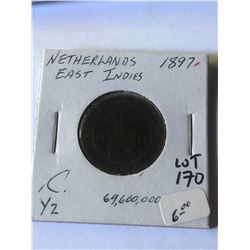 1897 Netherlands East Indies Cent Coin