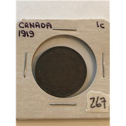 Nice 1919 Canada Large Cent Beautiful Early Coin