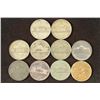 Image 2 : 10 ASSORTED 35% SILVER JEFFERSON WAR NICKELS