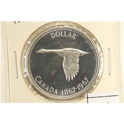 1967 CANADA FLYING GOOSE SILVER DOLLAR BU/PF