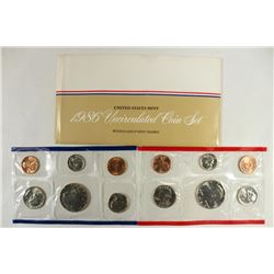 1986 US MINT SET (UNC) P/D (WITH ENVELOPE)