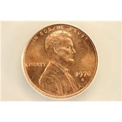 1970 LARGE DATE LINCOLN CENT ANACS MS65 RED