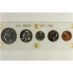 1963 US SILVER PROOF SET IN PLASTIC CASE