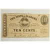 Image 1 : 1863 STATE OF ALABAMA 10 CENT OBSOLETE BANK NOTE