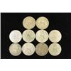 Image 2 : 10 ASSORTED 1957-1964 MEXICO .100 SILVER PESOS