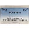 Image 3 : 1964 WASHINGTON SILVER QUARTER PCGS PR68