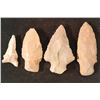 Image 2 : 4 ASSORTED 1 1/2" X 3 1/2" INDIAN STONE ARROWHEADS