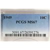 Image 3 : 1949 SILVER ROOSEVELT DIME PCGS MS67 TONING