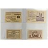 Image 2 : 4 ASSORTED GERMAN NOTGELDS 2-10 & 2-20 HELLERS