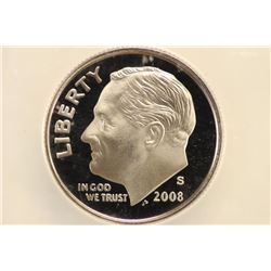 2008-S ROOSEVELT DIME ANACS PR70 DCAM