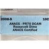 Image 3 : 2008-S ROOSEVELT DIME ANACS PR70 DCAM