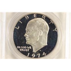 1974-S IKE SILVER DOLLAR PCGS PR69 DCAM