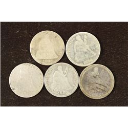 1882,86 & 3-1889 SEATED LIBERTY DIMES