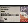 Image 3 : 2018 AMERICAN SILVER EAGLE NGC MS70 AUTHENTIC
