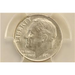 1951-D SILVER ROOSEVELT DIME PCGS MS65FB