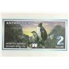 Image 1 : 1999 ANTARCTICA $2 COLORIZED CURRENCY WITH