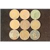 Image 1 : 9 ASSORTED 1900'S INDIAN HEAD CENTS