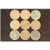 Image 2 : 9 ASSORTED 1900'S INDIAN HEAD CENTS