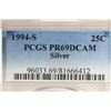 Image 3 : 1994-S WASHINGTON SILVER QUARTER PCGS PR69 DCAM