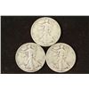 Image 1 : 1945-P/D/S WALKING LIBERTY HALF DOLLARS
