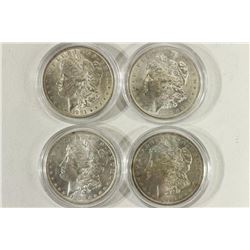 1885-O,86-P,89-P & 1891-P MORGAN SILVER DOLLARS