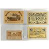 Image 2 : 4 ASSORTED GERMAN NOTGELDS 2-10 & 2-20 HELLERS