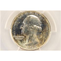 1953 WASHINGTON SILVER QUARTER PCGS PR66