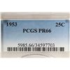 Image 3 : 1953 WASHINGTON SILVER QUARTER PCGS PR66