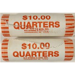 2-$10 ROLLS OF 2010-P & D HOT SPRINGS QUARTERS BU