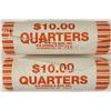 Image 1 : 2-$10 ROLLS OF 2010-P & D HOT SPRINGS QUARTERS BU