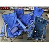 Image 1 : 5 BLUE FOLDING LAWN CHAIRS IN CARRY CASES