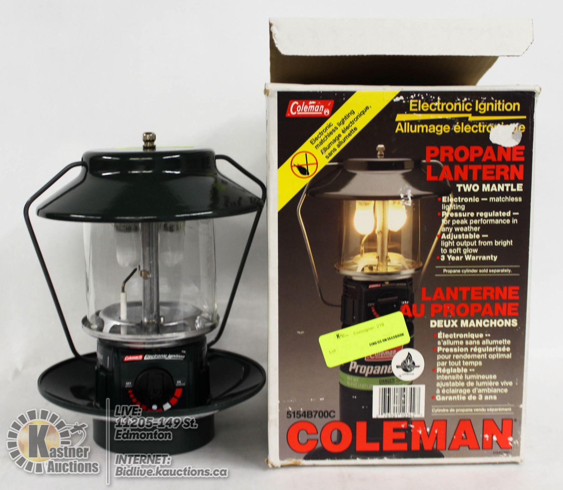 COLEMAN ELECTRONIC IGNITION PROPANE LANTERN IN BOX